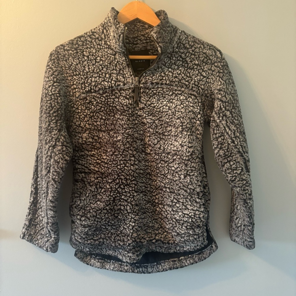 Women’s Elodie Zip Grey Sherpa Jacket - X-Small Mock Neck